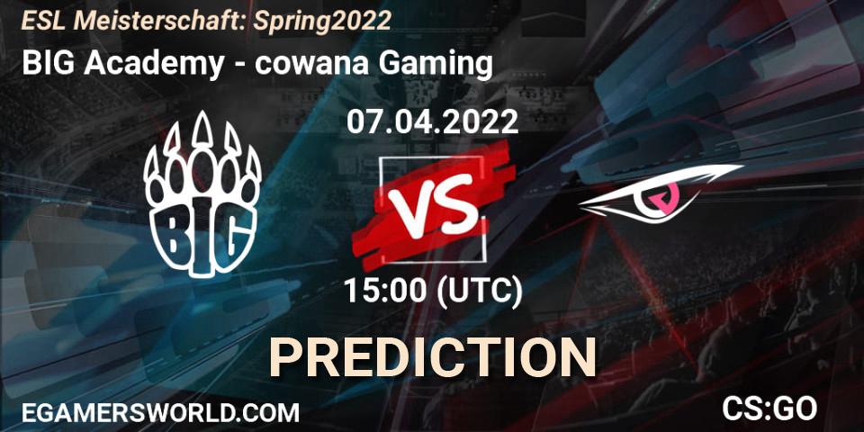 BIG Academy - cowana Gaming: Maç tahminleri. 07.04.2022 at 15:00, Counter-Strike (CS2), ESL Meisterschaft: Spring 2022