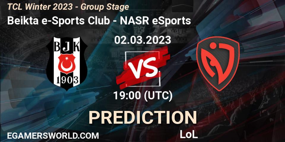 Beşiktaş e-Sports - NASR eSports: Maç tahminleri. 09.03.2023 at 19:00, LoL, TCL Winter 2023 - Group Stage