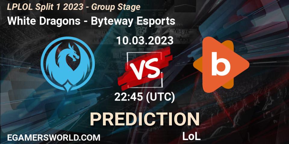 White Dragons - Byteway Esports: Maç tahminleri. 10.03.2023 at 22:45, LoL, LPLOL Split 1 2023 - Group Stage