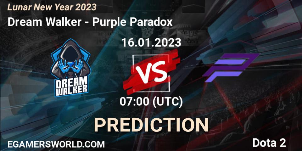 Dream Walker - Purple Paradox: Maç tahminleri. 16.01.2023 at 07:15, Dota 2, Lunar New Year 2023