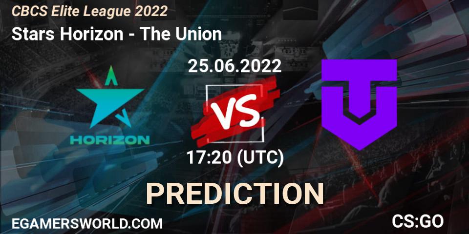 Stars Horizon - The Union: Maç tahminleri. 25.06.2022 at 17:20, Counter-Strike (CS2), CBCS Elite League 2022
