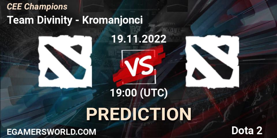 Team Divinity - Kromanjonci: Maç tahminleri. 19.11.2022 at 20:01, Dota 2, CEE Champions