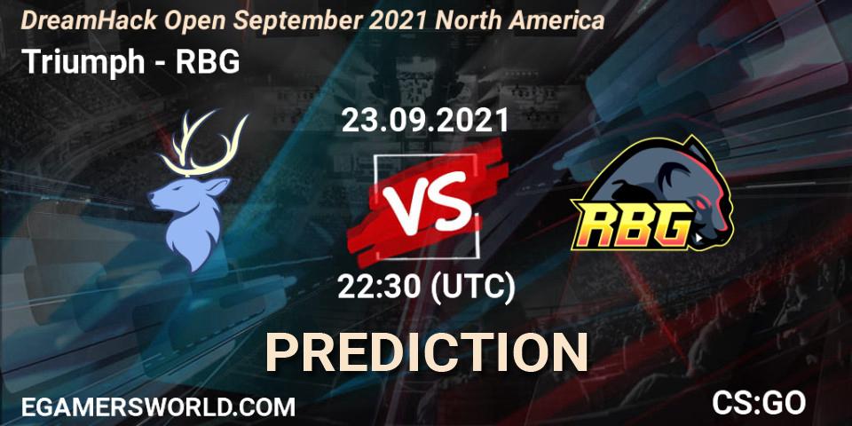Triumph - RBG: Maç tahminleri. 23.09.2021 at 22:30, Counter-Strike (CS2), DreamHack Open September 2021 North America