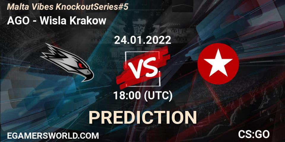 AGO - Wisla Krakow: Maç tahminleri. 24.01.2022 at 18:00, Counter-Strike (CS2), Malta Vibes Knockout Series #5