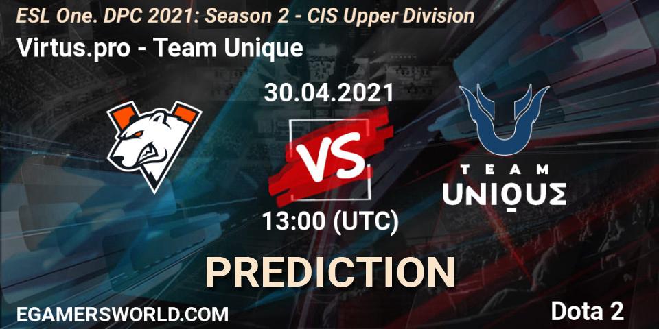 Virtus.pro - Team Unique: Maç tahminleri. 30.04.2021 at 12:57, Dota 2, ESL One. DPC 2021: Season 2 - CIS Upper Division