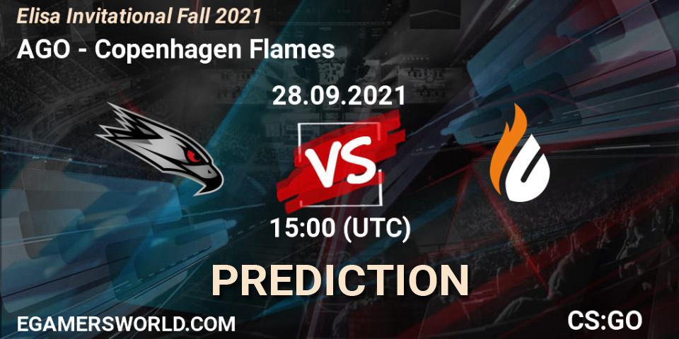 AGO - Copenhagen Flames: Maç tahminleri. 28.09.2021 at 14:00, Counter-Strike (CS2), Elisa Invitational Fall 2021