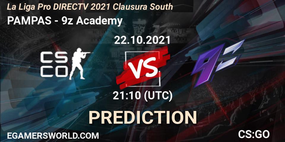 PAMPAS - 9z Academy: Maç tahminleri. 22.10.2021 at 21:10, Counter-Strike (CS2), La Liga Season 4: Sur Pro Division - Clausura