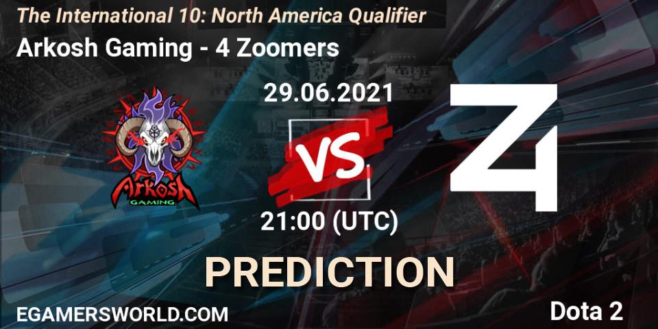 Arkosh Gaming - 4 Zoomers: Maç tahminleri. 01.07.2021 at 00:48, Dota 2, The International 10: North America Qualifier