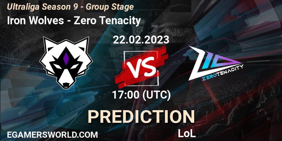 Iron Wolves - Zero Tenacity: Maç tahminleri. 27.02.23, LoL, Ultraliga Season 9 - Group Stage
