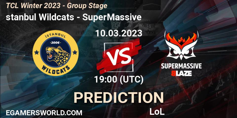 İstanbul Wildcats - SuperMassive: Maç tahminleri. 17.03.2023 at 19:00, LoL, TCL Winter 2023 - Group Stage