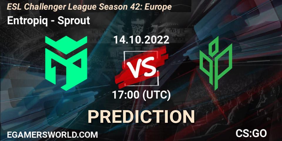 Entropiq - Sprout: Maç tahminleri. 14.10.22, CS2 (CS:GO), ESL Challenger League Season 42: Europe