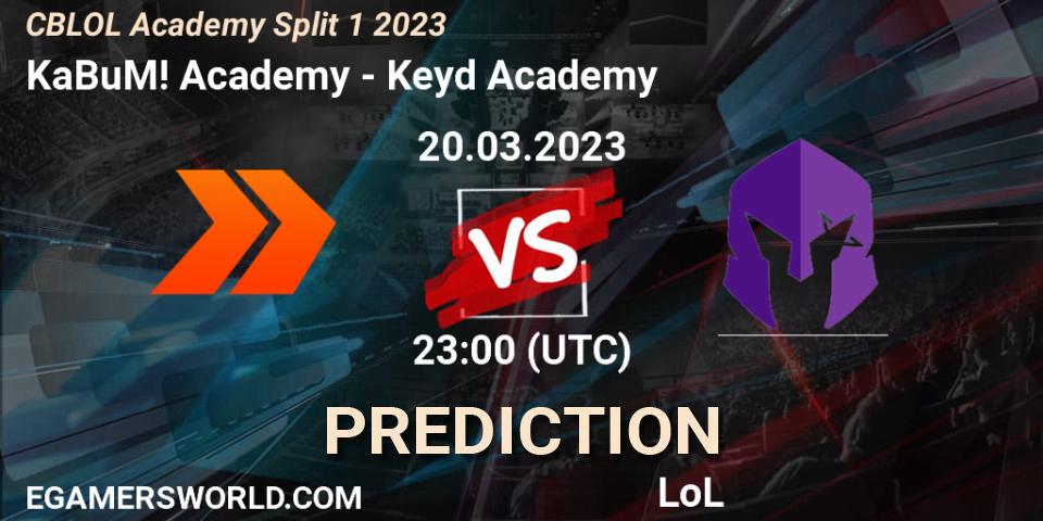 KaBuM! Academy - Keyd Academy: Maç tahminleri. 20.03.2023 at 23:00, LoL, CBLOL Academy Split 1 2023