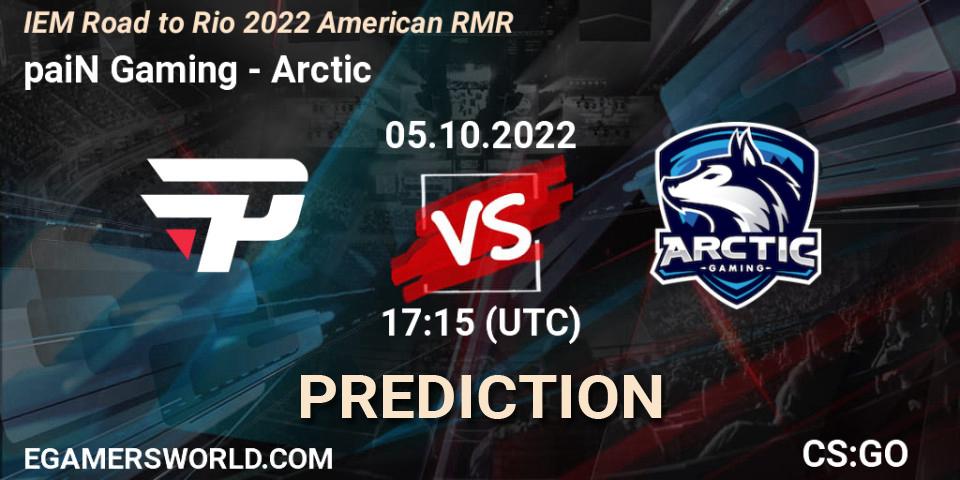 paiN Gaming - Arctic: Maç tahminleri. 05.10.22, CS2 (CS:GO), IEM Road to Rio 2022 American RMR