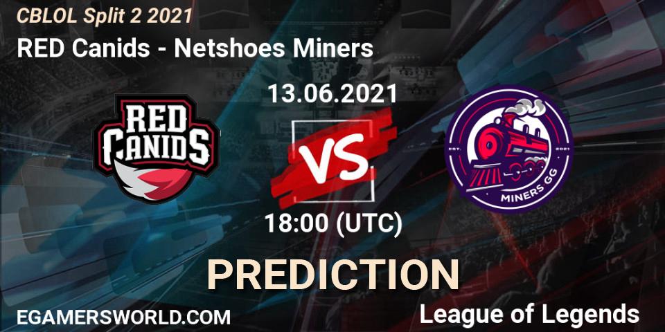 RED Canids - Netshoes Miners: Maç tahminleri. 13.06.2021 at 18:00, LoL, CBLOL Split 2 2021
