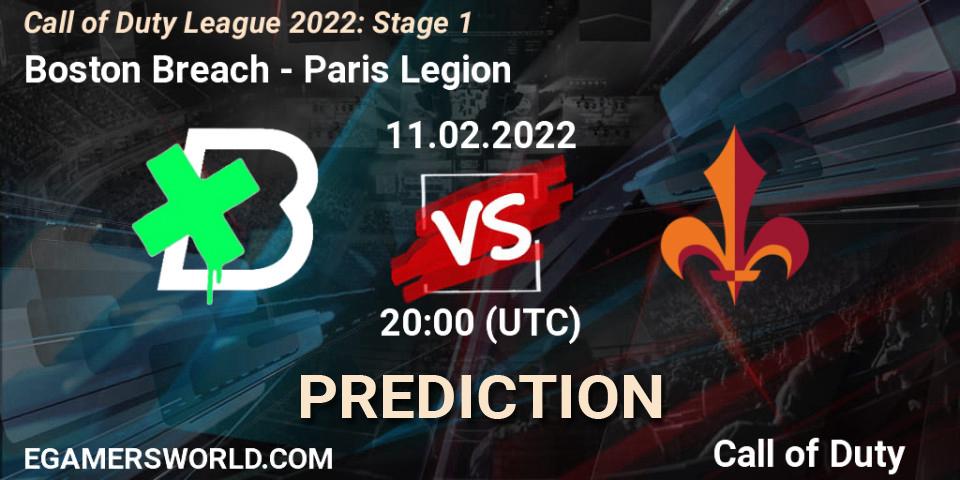 Boston Breach - Paris Legion: Maç tahminleri. 11.02.2022 at 20:00, Call of Duty, Call of Duty League 2022: Stage 1
