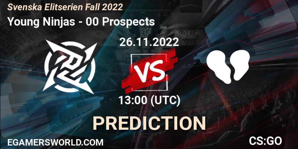 Young Ninjas - 00 Prospects: Maç tahminleri. 26.11.22, CS2 (CS:GO), Svenska Elitserien Fall 2022