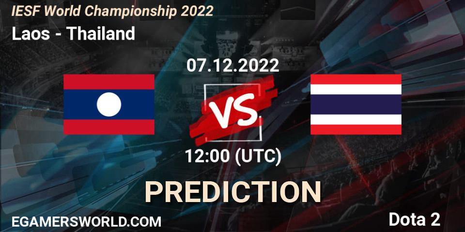 Laos - Thailand: Maç tahminleri. 07.12.2022 at 10:43, Dota 2, IESF World Championship 2022 