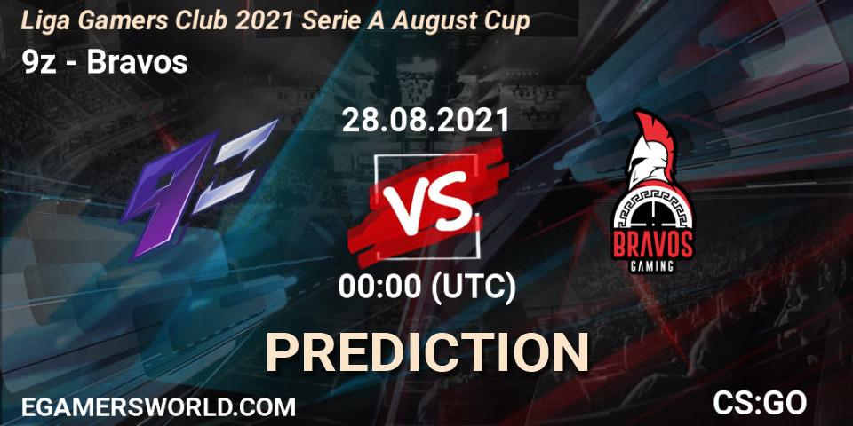 9z - Bravos: Maç tahminleri. 28.08.2021 at 00:00, Counter-Strike (CS2), Liga Gamers Club 2021 Serie A August Cup