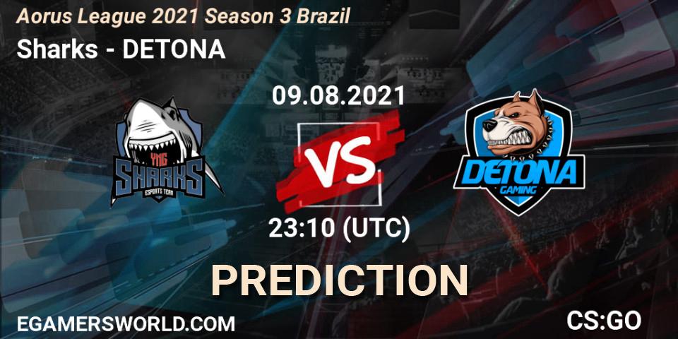 Sharks - DETONA: Maç tahminleri. 09.08.2021 at 23:10, Counter-Strike (CS2), Aorus League 2021 Season 3 Brazil
