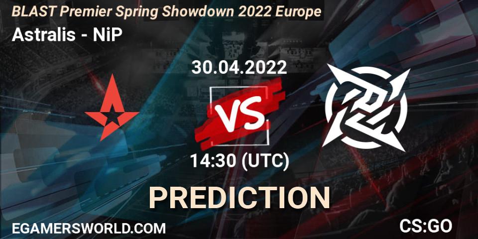 Astralis - NiP: Maç tahminleri. 30.04.2022 at 14:30, Counter-Strike (CS2), BLAST Premier Spring Showdown 2022 Europe