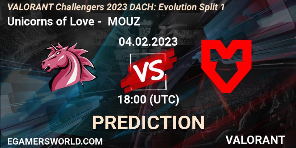Unicorns of Love - MOUZ: Maç tahminleri. 04.02.23, VALORANT, VALORANT Challengers 2023 DACH: Evolution Split 1