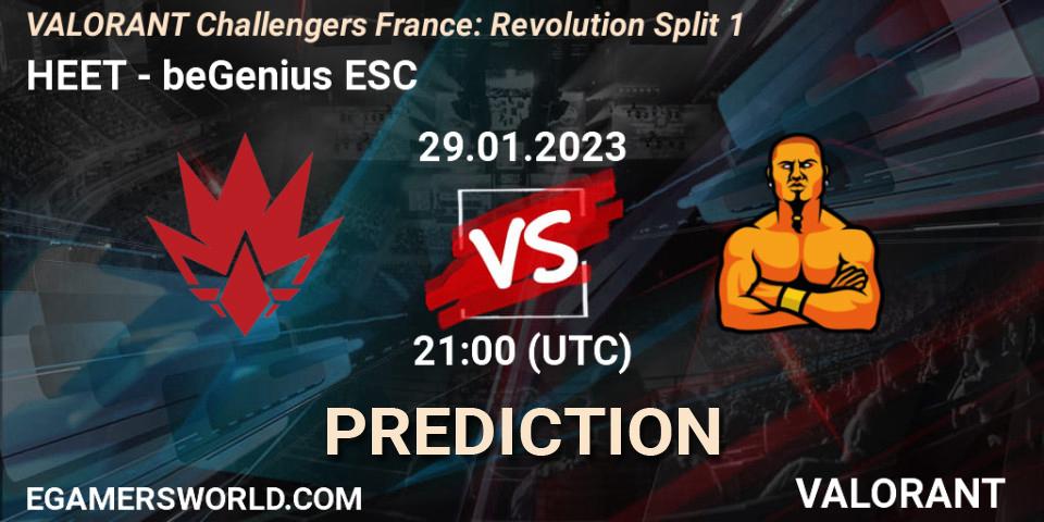 HEET - beGenius ESC: Maç tahminleri. 29.01.23, VALORANT, VALORANT Challengers 2023 France: Revolution Split 1