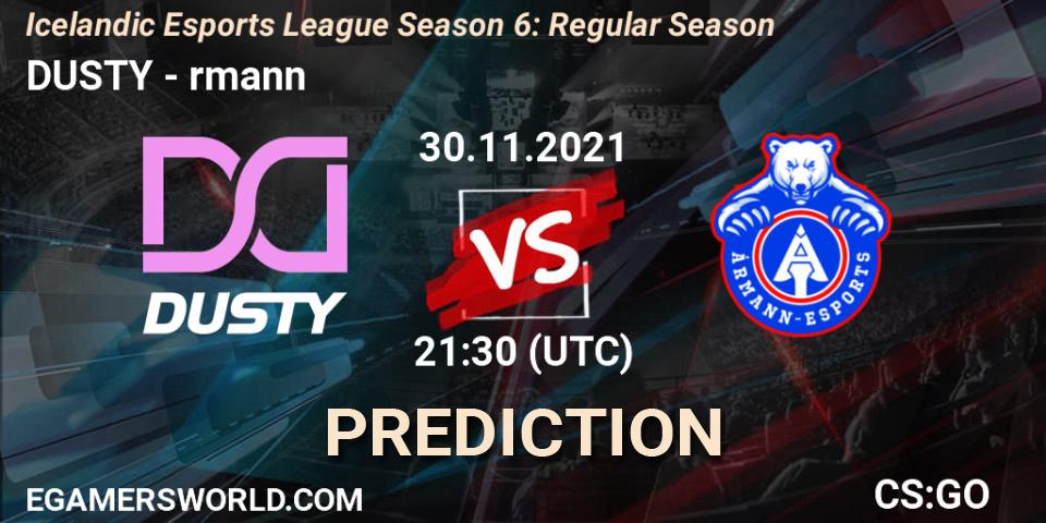 DUSTY - Ármann: Maç tahminleri. 30.11.2021 at 21:30, Counter-Strike (CS2), Icelandic Esports League Season 6: Regular Season