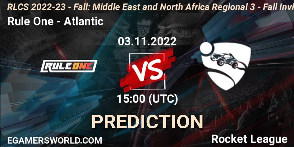 Rule One - Atlantic: Maç tahminleri. 03.11.2022 at 15:00, Rocket League, RLCS 2022-23 - Fall: Middle East and North Africa Regional 3 - Fall Invitational
