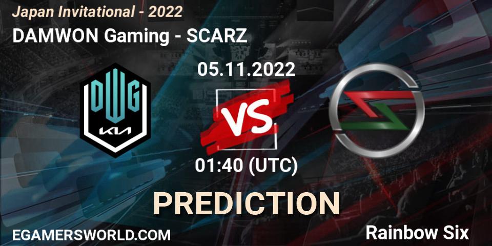 DAMWON Gaming - SCARZ: Maç tahminleri. 05.11.2022 at 01:40, Rainbow Six, Japan Invitational - 2022