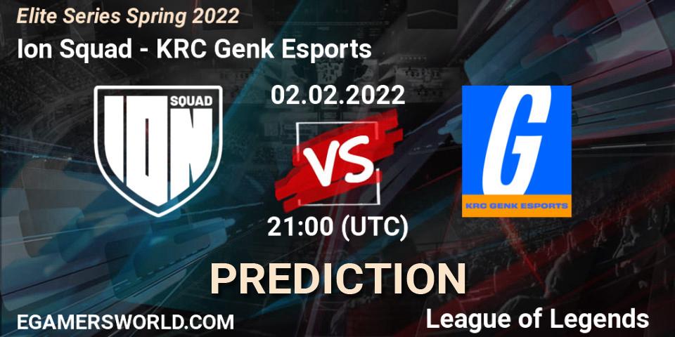 Ion Squad - KRC Genk Esports: Maç tahminleri. 02.02.2022 at 21:00, LoL, Elite Series Spring 2022