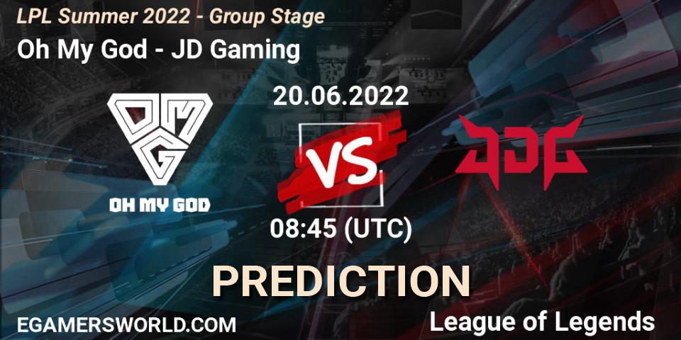 Oh My God - JD Gaming: Maç tahminleri. 20.06.22, LoL, LPL Summer 2022 - Group Stage