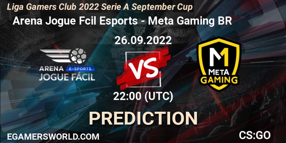  Arena Jogue Fácil Esports - Meta Gaming BR: Maç tahminleri. 26.09.2022 at 22:00, Counter-Strike (CS2), Liga Gamers Club 2022 Serie A September Cup