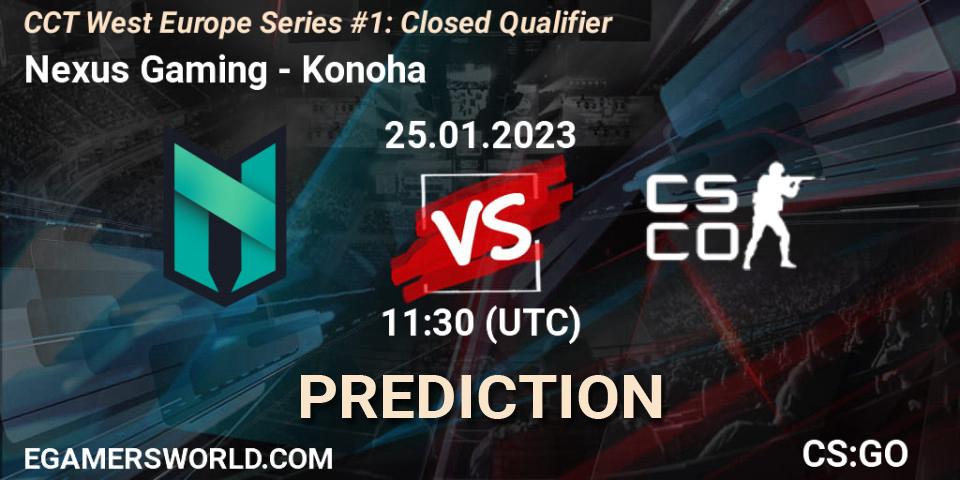 Nexus Gaming - Konoha: Maç tahminleri. 25.01.2023 at 11:50, Counter-Strike (CS2), CCT West Europe Series #1: Closed Qualifier