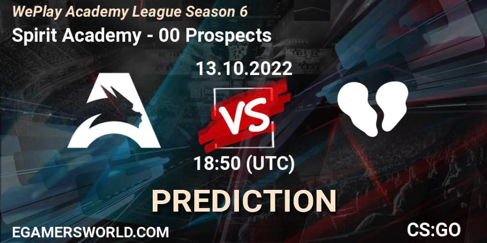 Spirit Academy - 00 Prospects: Maç tahminleri. 13.10.22, CS2 (CS:GO), WePlay Academy League Season 6