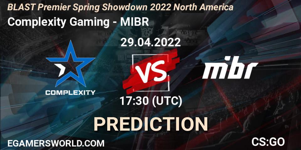 Complexity Gaming - MIBR: Maç tahminleri. 29.04.2022 at 18:00, Counter-Strike (CS2), BLAST Premier Spring Showdown 2022 North America