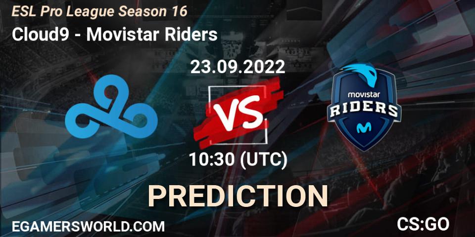Cloud9 - Movistar Riders: Maç tahminleri. 23.09.22, CS2 (CS:GO), ESL Pro League Season 16