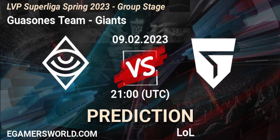 Guasones Team - Giants: Maç tahminleri. 09.02.23, LoL, LVP Superliga Spring 2023 - Group Stage