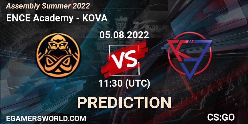 ENCE Academy - KOVA: Maç tahminleri. 05.08.2022 at 11:30, Counter-Strike (CS2), Assembly Summer 2022