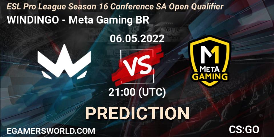 WINDINGO - Meta Gaming BR: Maç tahminleri. 06.05.2022 at 21:00, Counter-Strike (CS2), ESL Pro League Season 16 Conference SA Open Qualifier