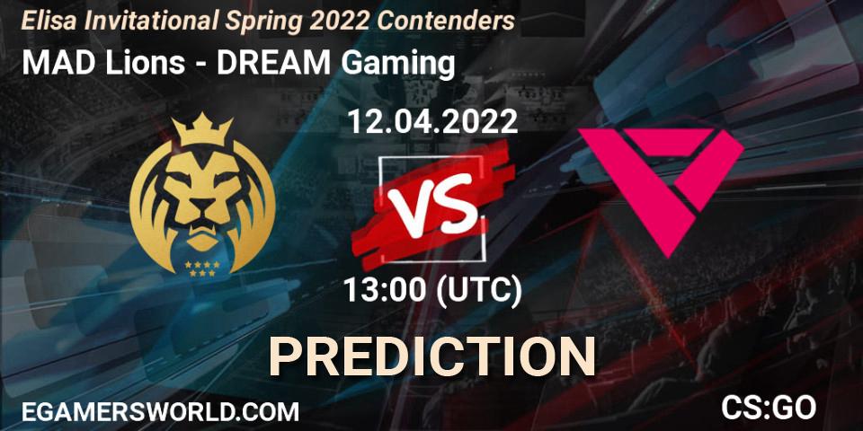 MAD Lions - DREAM Gaming: Maç tahminleri. 12.04.22, CS2 (CS:GO), Elisa Invitational Spring 2022 Contenders