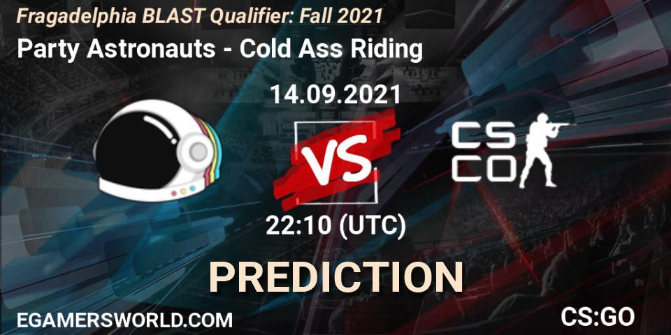 Party Astronauts - Cold Ass Riding: Maç tahminleri. 14.09.2021 at 22:10, Counter-Strike (CS2), Fragadelphia BLAST Qualifier: Fall 2021