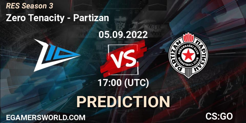 Zero Tenacity - Partizan: Maç tahminleri. 05.09.2022 at 17:00, Counter-Strike (CS2), RES Season 3