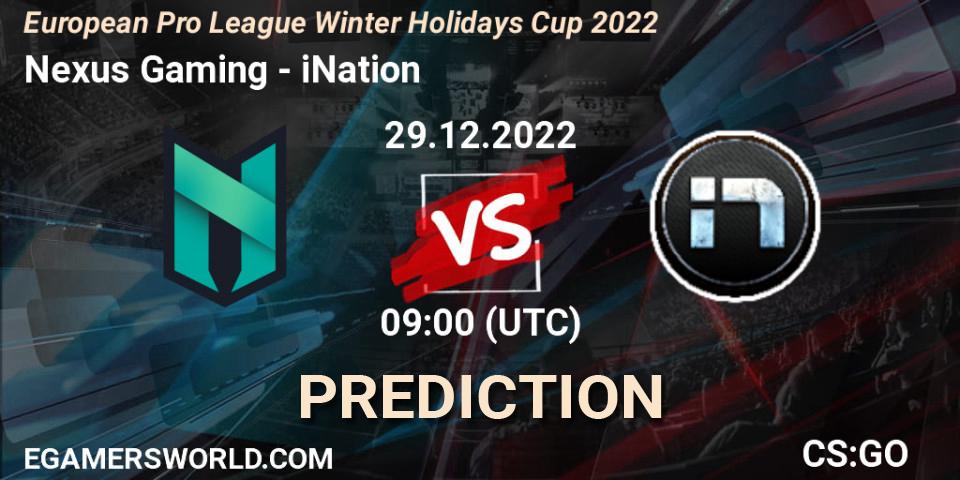 Nexus Gaming - iNation: Maç tahminleri. 29.12.22, CS2 (CS:GO), European Pro League Winter Holidays Cup 2022