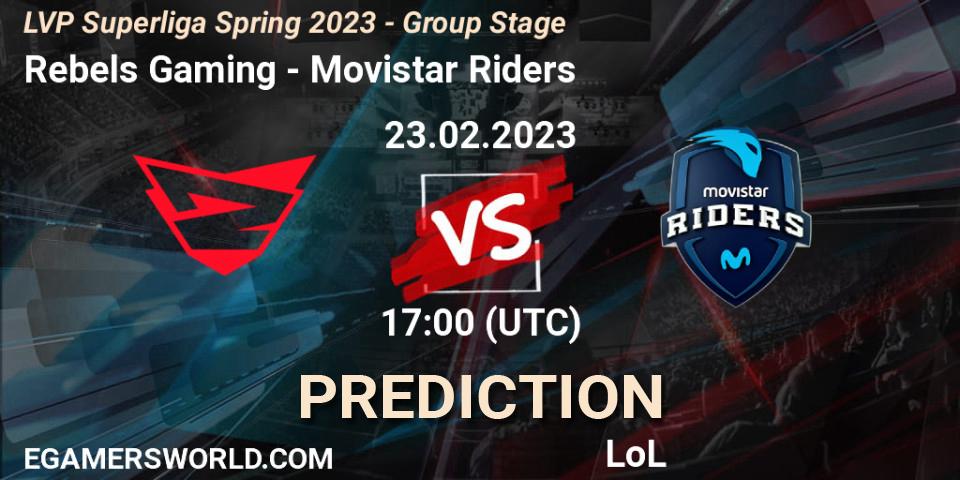 Rebels Gaming - Movistar Riders: Maç tahminleri. 23.02.2023 at 20:00, LoL, LVP Superliga Spring 2023 - Group Stage