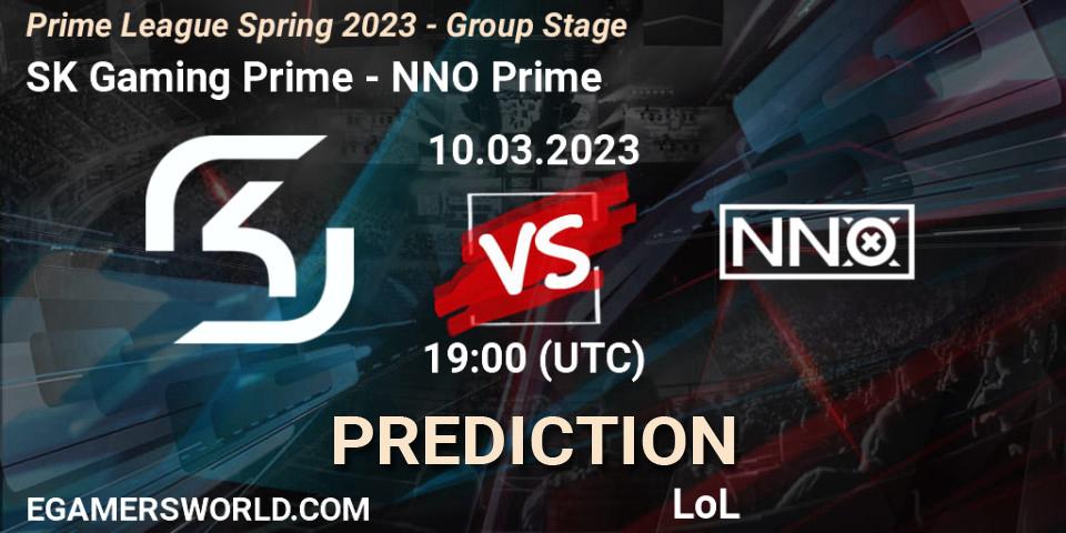 SK Gaming Prime - NNO Prime: Maç tahminleri. 10.03.23, LoL, Prime League Spring 2023 - Group Stage