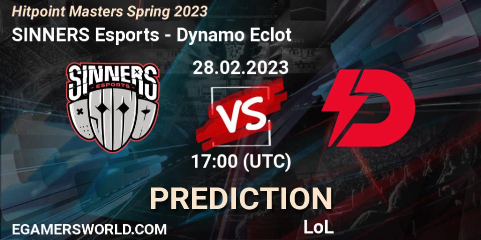 SINNERS Esports - Dynamo Eclot: Maç tahminleri. 28.02.23, LoL, Hitpoint Masters Spring 2023