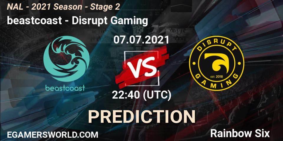 beastcoast - Disrupt Gaming: Maç tahminleri. 07.07.2021 at 23:10, Rainbow Six, NAL - 2021 Season - Stage 2