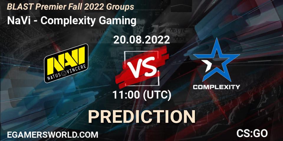 NaVi - Complexity Gaming: Maç tahminleri. 20.08.2022 at 11:00, Counter-Strike (CS2), BLAST Premier Fall 2022 Groups