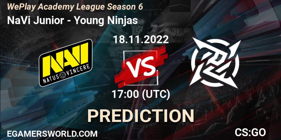 NaVi Junior - Young Ninjas: Maç tahminleri. 19.11.22, CS2 (CS:GO), WePlay Academy League Season 6