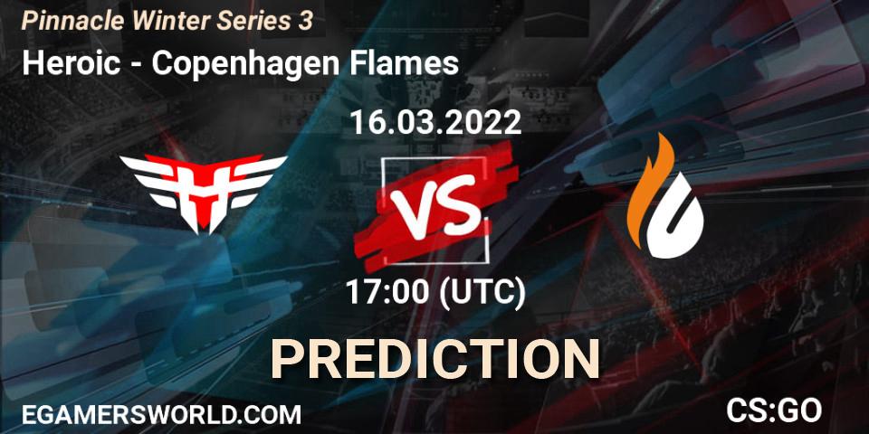 Heroic - Copenhagen Flames: Maç tahminleri. 16.03.2022 at 17:00, Counter-Strike (CS2), Pinnacle Winter Series 3
